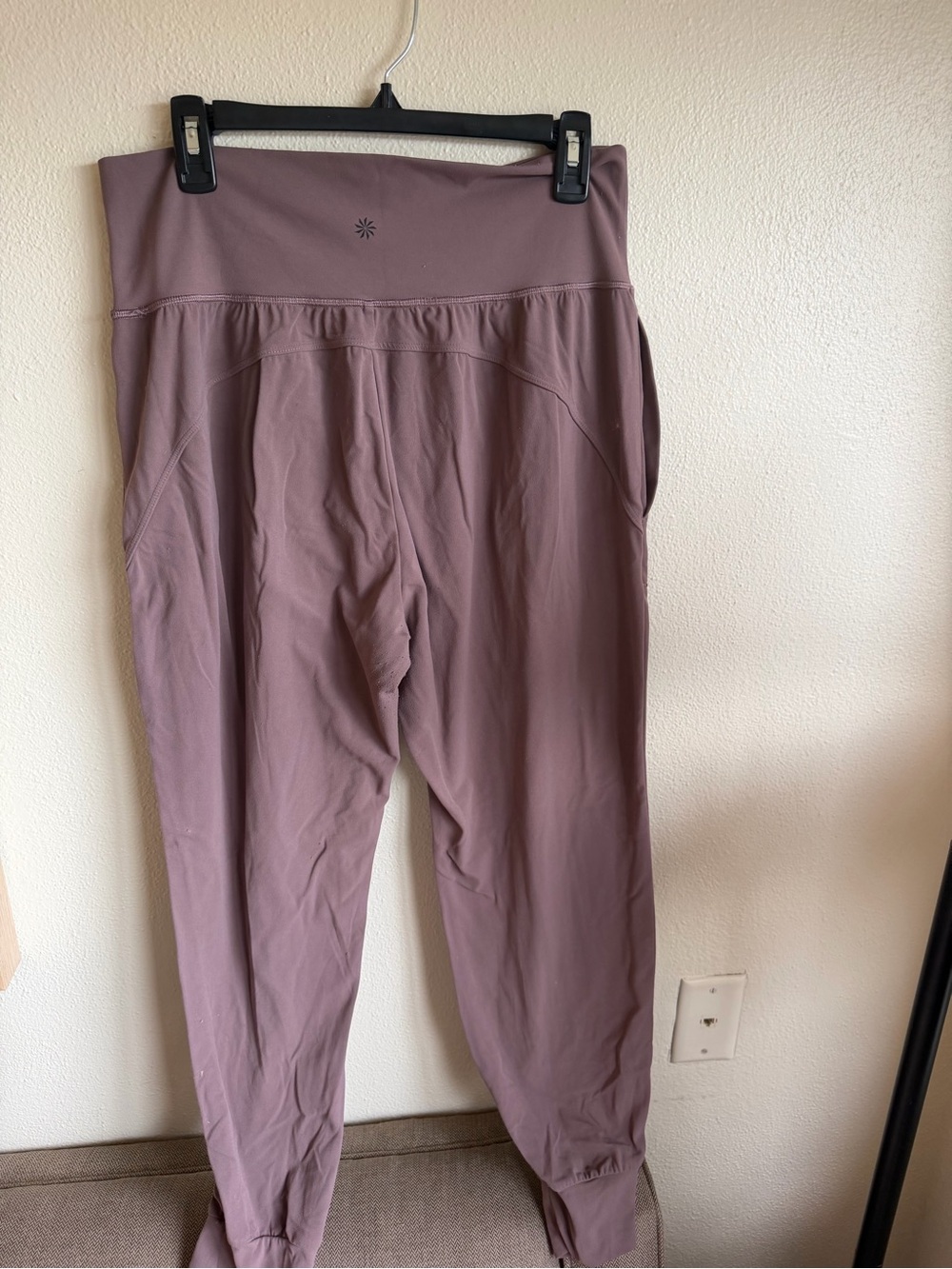 Athleta Dusty Mauve High-Waist joggers